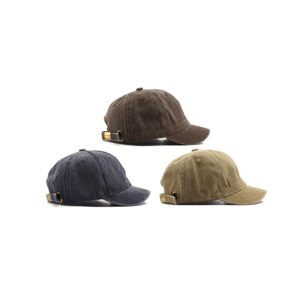 Unisex vintage baseball caps trio in earth-inspired colors – made for timeless everyday wear